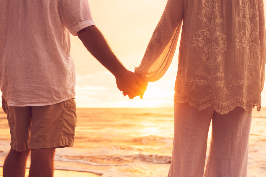Senior Couple Holding Hands 